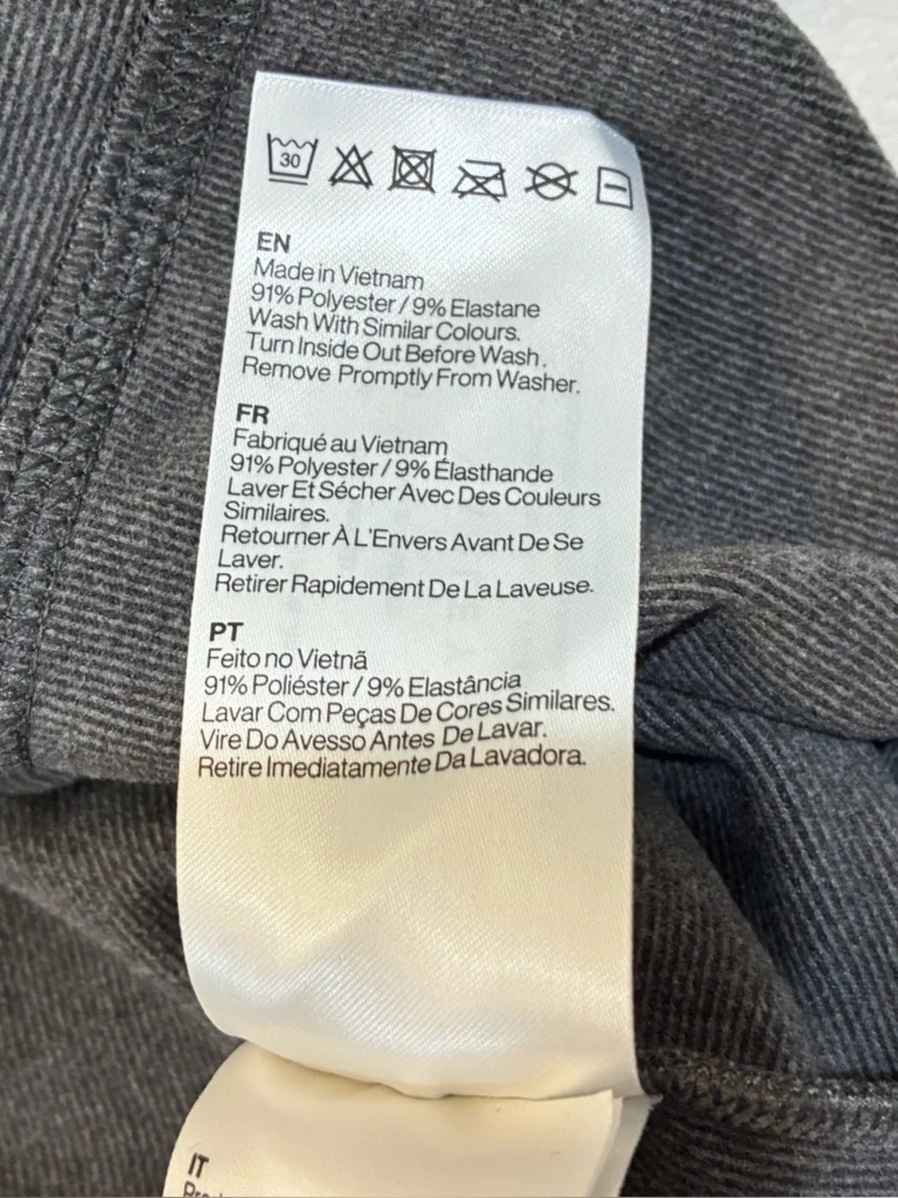 Varley Rainer Roll Neck Jumper Brushed Rib Iron Marled Gray Medium Women’s - Picture 8 of 9